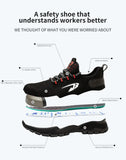 Men's Safety Shoes Metal Toe Indestructible Ryder Work Boots with Steel Toe Waterproof Breathable Sneakers Work MartLion   