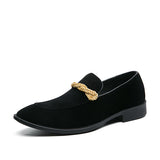 Men's Suede Leather Loafers Cosplay Green Flats Slip-on Autumn Casual Moccasins Footwear Wedding Shoes MartLion black 11 