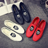 Men's Leather Casual Shoes Spring Summer Trend Lightweight Tiger Embroidery Cool Loafers Driving Mart Lion   