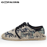 Men's Shoes Casual Lace Up Espadrilles Summer Canvas Hemp Rope Breathable Footwear Zapatos Hombre Unisex Mart Lion   