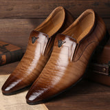 Men's Shoes Retro Dress PU Leather Lace-up Footwear Formal Wedding