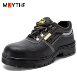 Indestructible Work Boots Plush Warm Winter Steel Toe Shoes Puncture-Proof Work Safety Industrial MartLion A075-Black 36 