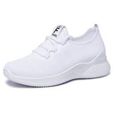 Autumn Women's Sports Shoes Platform Lace-up Casual Sneakers Tennis Lady Luxury Running MartLion WHITE 38 