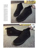 Men's Canvas Shoes Spring Autumn Lace-up High Style Vulcanize Sneakers Flats Mart Lion   