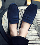 Men's Leather Loafers Casual Shoes Moccasins Slip On Flats Driving Mart Lion   