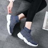 Women Platform Sneakers Casual Shoes Slip On Sock Trainers Plush Lightweight MartLion   