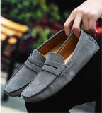 Men's Leather Loafers Casual Shoes Moccasins Slip On Flats Driving Mart Lion   