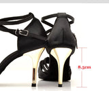 Dance Shoes Black Stain Classic Style Women Latin Dance Shoes MartLion   