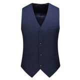 Royal Blue Vest Waistcoat Men's Slim Fit V Neck Dress Vests Formal Business Wedding Tuxedo Chaleco Hombre 6xl MartLion   