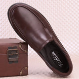 Shoes Men Loafers Black genuine Leather Shoe Men Platform cow Leather Designer Shoes Sepatu Slip MartLion brown 1 12 