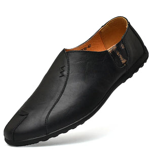 Men's Casual Shoes Sapato Masculino Dress Genuine Leather Luxury  Moccasins MartLion Black 6 