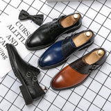 Wedding Formal Shoes Men's Leather Oxfords Slip On Party Dress Zapatos Hombre Mart Lion   