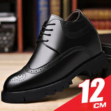 Men's Cowhide Elevator Men's Shoes Increased  Business Formal Wear Leather Shoes Increased Brock Heel Derby Men's Shoes MartLion   