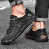 Men's Casual Shoes Leather Loafers Flat Handmade Breathable Moccasins Designer Style Walking Sneakers Mart Lion   