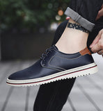 Men's Casual Shoes Leather Dress Waterproof Outdoor Non-slip Wedding Mart Lion   