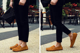 Men's Leather Loafers Casual Shoes Moccasins Slip On Flats Driving Mart Lion   