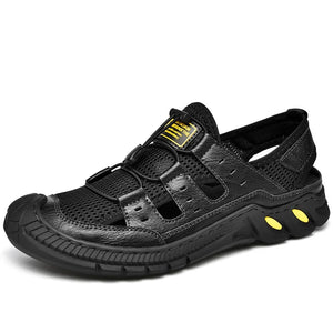 Light Casual Shoes Men's Beach Sandals Summer Gladiator Men's Sandals Outdoor Wading Shoes Breathable MartLion Black 6.5 