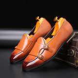 Men's Cusual Leather Shoes Wedding Party Slip-on Buckle Loafers Moccasins Driving Flats Mart Lion   