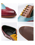 Men's Shoes Trend Casual Leather Multicolor Wedding Loafers Designer Brogue Office MartLion   