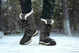 Winter Women Men's Boots Military Brown Windproof Combat Army Outdoor Waterproof Leather Knee Keep Warm Mart Lion   