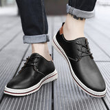 Men's Casual Shoes Leather Dress Waterproof Outdoor Non-slip Wedding Mart Lion   