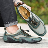 Men's Sneakers Cow Leather Casual Shoes Adult Breathable Driving Loafers Outdoor Slip On Walking Trainers Mart Lion   