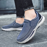 Autumn Men's Canvas Shoes Breathable Casual Loafers Light Outdoor Sneakers Vulcanized