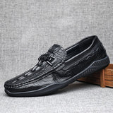 Men's Casual Shoes Genuine Cow Leather Crocodile Print Spring Autumn Luxury Flat Cool Leisure Sneakers Loafers Mart Lion   