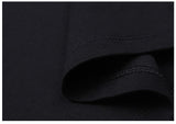 Style Cotton Men's T-shirt Long Sleeve Solid Color Zipper Print Collar Oversized Mart Lion   