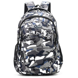 Camouflage Men's Backpacks Travel Kids School bag Cool Boy Military School Teenage Boys Girls sac mochila MartLion small blue  