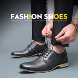 Men's dress shoes formal lace-up shoes Genuine leather Increased MartLion   