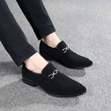 Men's Dress Shoes Style Suede Leather Social Sapato Oxfords Flat Work Paty Wedding Mart Lion   