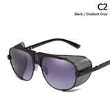 Cool Shield Punk Style Side Mesh Sunglasses Design Sun Glasses Oculos De Sol 66337 Mart Lion C2  