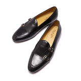 Leather Men's Loafers Monk Strap Wedding Party Casual Dress Shoes Summer Footwear Men MartLion   