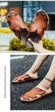  Summer Breathable Men's Sandals Soft Leather Casual Slippers Flats Outdoor slippers Roman Style Beach Sandals MartLion - Mart Lion