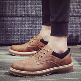 Men Leather Casual Shoes Leather Brand Men Shoes Work Safety Boots Designer Mens Flats Work &amp; Safety Shoes Mart Lion   