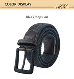 Canvas Belts  Men's Metal Pin Buckle Military Tactical Strap Elastic Belt MartLion   