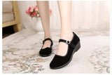 Spring Women Pumps Black Red Low Heel Shoes Mary Jane Nude Pumps Ladies Cloth Comfort Pumps Lady Heels MartLion   