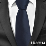 Solid Ties Men's Casual Skinny Neck Tie Gravatas Neckties Corbatas 6 cm Width Groom Tie For Party MartLion LD26514  