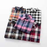 Women's Shirts and Winter female shirt plaid shirt women slim long sleeve cotton Blouse top female outerwear MartLion   