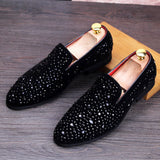 Movechain Arrive Men's Genuine Leather Loafers Casual Shoes Rhinestone Driving Flats Dress Wedding Mart Lion 2362 6 