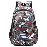 Camouflage Men's Backpacks Travel Kids School bag Cool Boy Military School Teenage Boys Girls sac mochila MartLion small red  