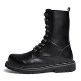  100% Genuine Leather Men's Boots Breathable High Top Shoes Outdoor Casual Winter Autumn Snow Homme MartLion - Mart Lion