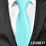 Solid Ties Men's Casual Skinny Neck Tie Gravatas Neckties Corbatas 6 cm Width Groom Tie For Party MartLion LD26511  