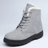 Women Boots Snow Thick Plush Winter Shoes Female Booties Casual Winter Mujer MartLion gray 5 