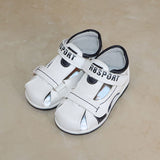 Sandals for toddler boys summer Children open toe Sewing thread Boys or Girls Leather Melissa Shoes Mart Lion White 5.5 