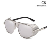 Cool Shield Punk Style Side Mesh Sunglasses Design Sun Glasses Oculos De Sol 66337 Mart Lion C6  