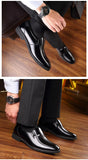 Decent Soft Leather Shoes Men's Footwear Fall winter Formal Dress with Fur Warm Elegant Suit Office MartLion   