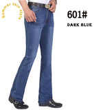 Summer Thin Men's Flared Leg Jeans High Waist Long Flare Jeans Bootcut Blue Jeans Hommes bell bottom jeans MartLion 601 36 