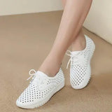 Genuine Leather Women casual sneakers shoes ladies flats canvas moccasins loafers Wedding footwear MartLion White 7117 9 